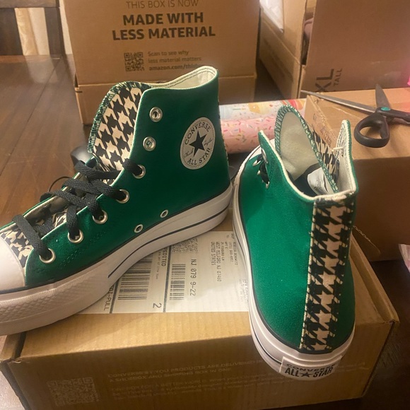 Custom Converse. Platform high tops. Women’s size 8. Worn once. - Picture 2 of 2